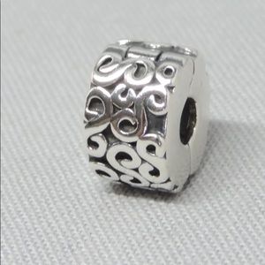 Authentic Pandora Retired Moments S Clip/ Sterling Silver Charm